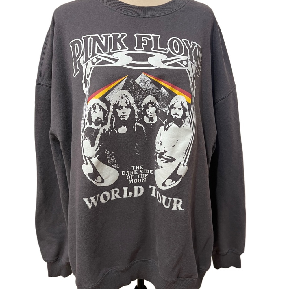 Pink Floyd Gray Crewneck Tour Graphic sweatshirt